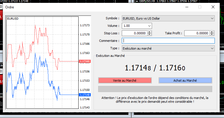 Vantage_Placer un Ordre MT4